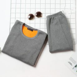 Men's Gold Velvet Autumn Clothes Trousers Plush And Thickened - Mens light grey, 2XL