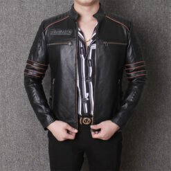 Harley Genuine Leather Clothes Men's Motorcycle Riding Motorcycle Clothing Slim Fit