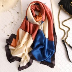 Matching colour travel sunscreen scarves - Orange pink