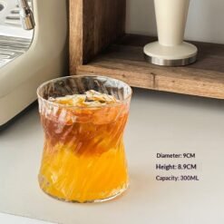 High-end Heat-resistant Premium Iced Americano Latte Mug - Glacier Pattern, 201to300ml