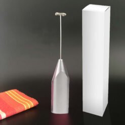 Hand-held Electric Milk Beater Milk Coffee Mixer - Silver white box