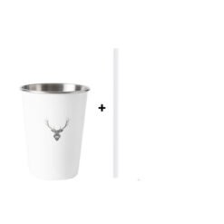 European and American Household Beer Mugs - White elk 300ml