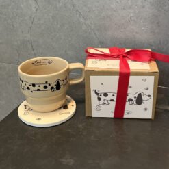 Dachshund Dog Coffee Cup Gift Box - Coffee Sausage Dog, Cup and Cushion
