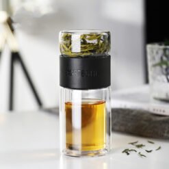 Alternative view of Double-layer Tea And Water Separated Glass Cups, Tea Cups, Creative Gift Cups