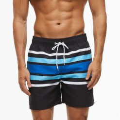 Beach shorts man - Blue stripe, L