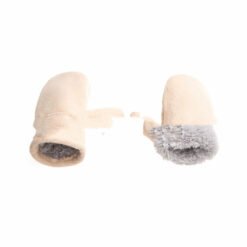 Children's Mittens Polar Fleece Shu Cotton Fleece Velcro Gloves - Khaki, M