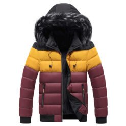 Splicing down jackets - Bordeaux red, XXL