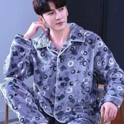 Men's Winter Suit Home Service Plus Size Flannel - Vimi Suit Onag, 2XL