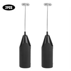 Hand-Held Electric Milk Whisk With Goat's Milk - Black 2pcs
