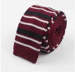 Men Knitted Knit Leisure Striped Ties Fashion Skinny Narrow Slim Neck Ties For Men Skinny Woven Designer Cravat - 33