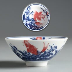 Ceramic Cup Bamboo Hat Tea Large Kung Fu Tea Set Tea Cup Tea Cup Cup - Year Fish