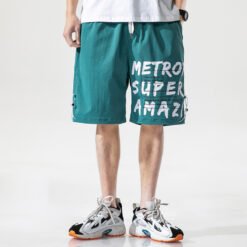 Cargo shorts casual man loose - Grey green, XXL