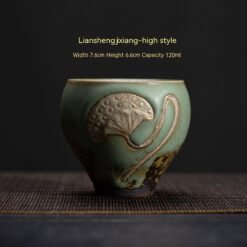 Retro Kiln Baking Master Ceramic Tea Set Couple's Cups