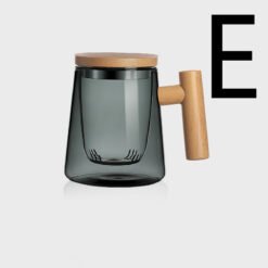 Tea And Water Separation Colored Glass Cups For Making Tea - E