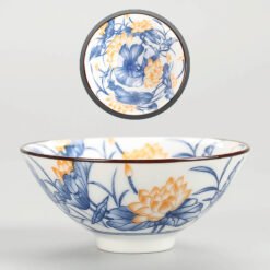 Ceramic Cup Bamboo Hat Tea Large Kung Fu Tea Set Tea Cup Tea Cup Cup - Lotus Blue