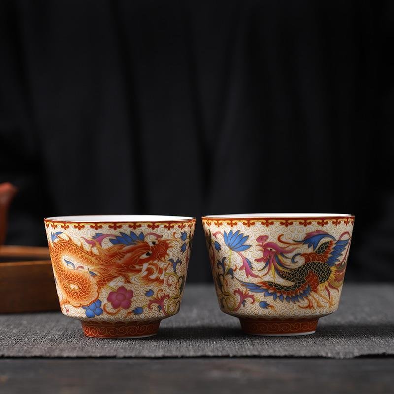 Chinese Retro Enamel Tea Cup Tea Cup