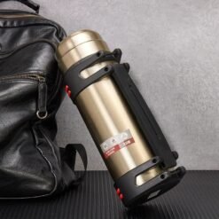 Stainless steel travel portable car insulated kettle - Gold, 2500ml