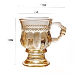 Alternative view of Mini Champagne Vintage Amber Glass Embossed Mugs
