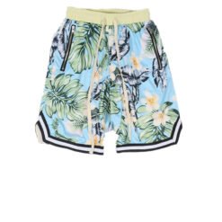 Hip Hop Man Bieber Hawaiian Style Beach Pants Shorts - Blue, M