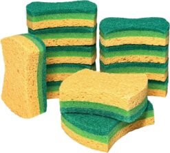 12 Pack Zero Scratch Scrub Sponges, 4 Pack, Non-Scratch Kitchen Sponges For Dishes And Cleaning - 12pcs