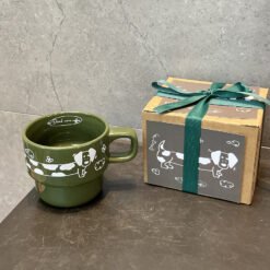 Dachshund Dog Coffee Cup Gift Box - Green Sausage Dog, Cup