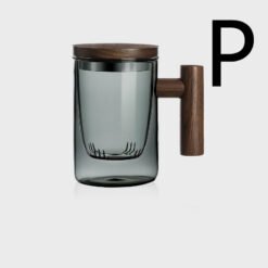 Tea And Water Separation Colored Glass Cups For Making Tea - P