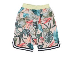 Hip Hop Man Bieber Hawaiian Style Beach Pants Shorts - Pink, XL