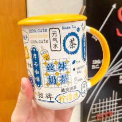Hong Kong Style Vintage Ceramic Mugs - Yellow