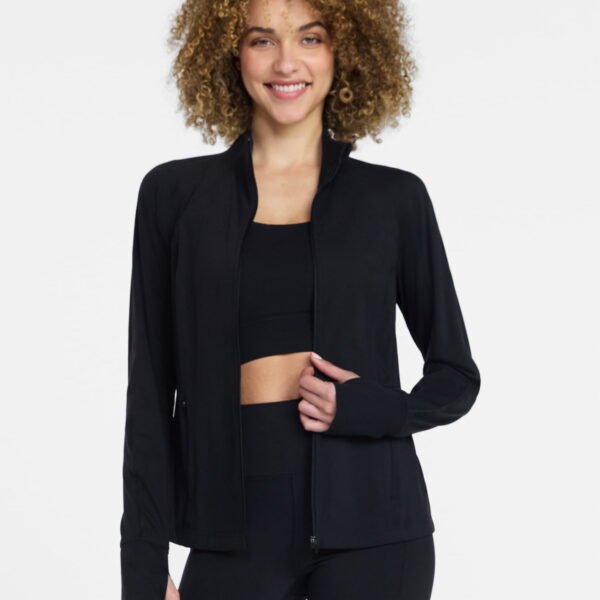 Avia Women's and Women's Plus SoftSculpt Zip Up Active Jacket, Sizes XS-4X