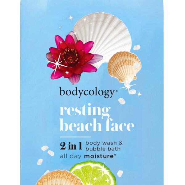 Bodycology 2-in-1 Body Wash & Bubble Bath, Resting Beach Face, 16 fl oz