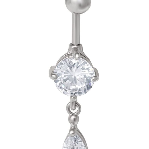 Body Jewelry Women's Body Jewelry 14G Stainless Steel Crystal Dangle Belly Ring