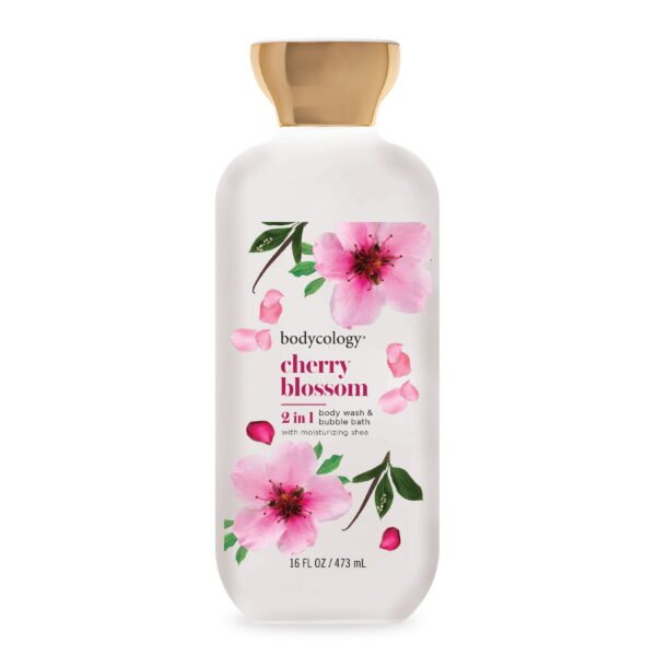 Bodycology 2 in 1 Body Wash & Bubble Bath,  Cherry Blossom,16 fl.oz.