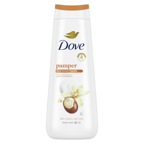 Dove Body Wash for Women Moisturizing Pamper Shea Butter & Vanilla Moisturizing All Skin, 20oz