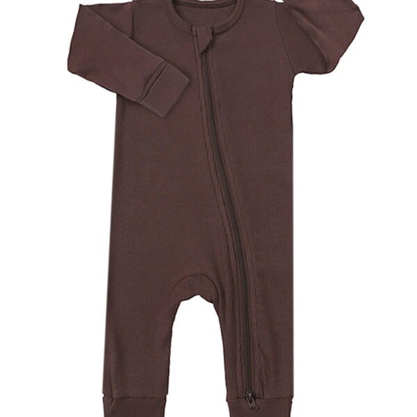 ATAIKU Unisex Baby 2 Way Zipper Footless Pajamas Ribbed Bamboo Viscose Long Sleeve Footed Sleepers Sleep 'N Play