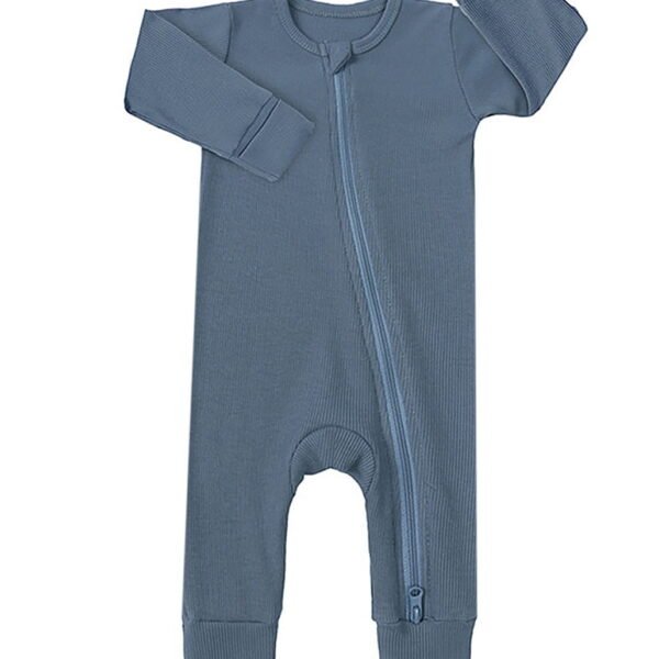 ATAIKU Unisex Baby 2 Way Zipper Footless Pajamas Ribbed Bamboo Viscose Long Sleeve Footed Sleepers Sleep 'N Play