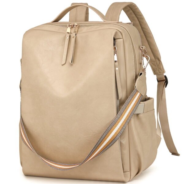 HONGLONG PU Backpack Purse for Women Fashion Waterproof Travel Backpack Ladies Work Shoulder Bags