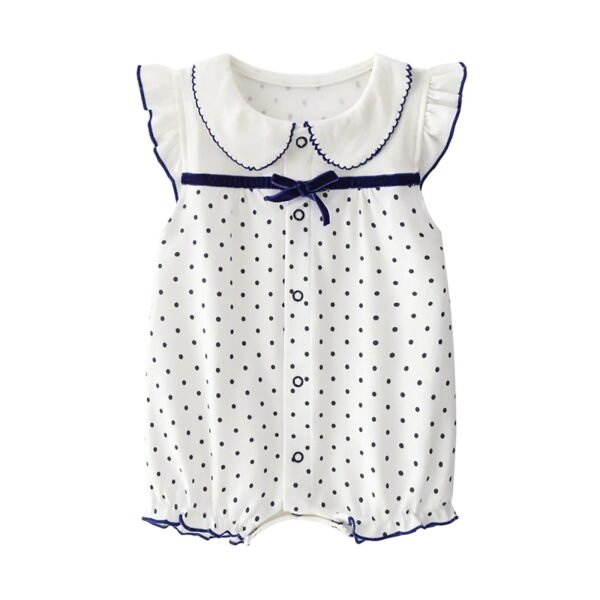 Mgmyaa Baby Girls Print Romper Outfit 0-24M | Soft Cotton Short Sleeve Onesie, Summer Playsuit, Infant Casual Clothes