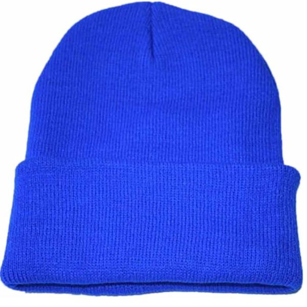 Stromguard Men Women Knit Skully Beanie Hat Ski Cap Cuff Slouchy Plain Solid Warm Winter - Blue
