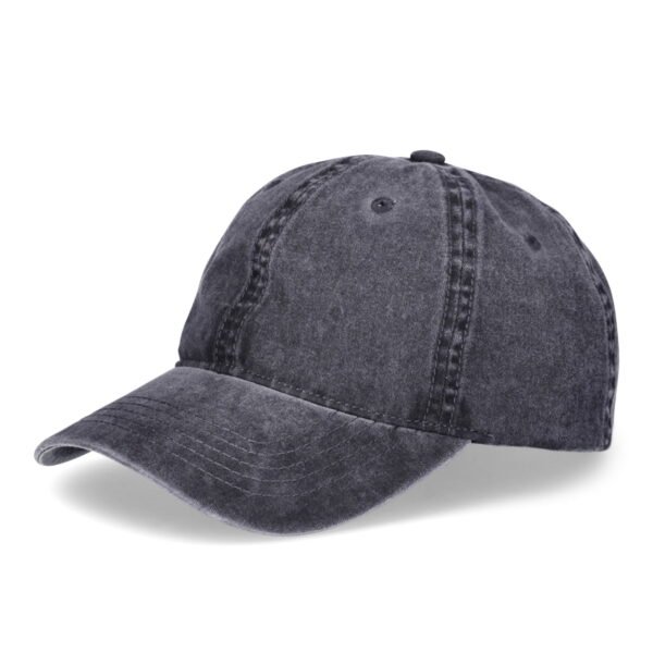 Time and Tru Women's Washed Cotton Twill Baseball Hat, Black Soot