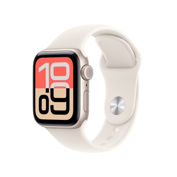 Apple Watch SE 3 [GPS + Cellular 40mm] Smartwatch with Starlight Aluminum Case with Starlight Sport Band - S/M