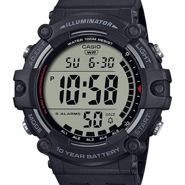 Casio Large LCD Digital Wristwatch Adult Mens Black