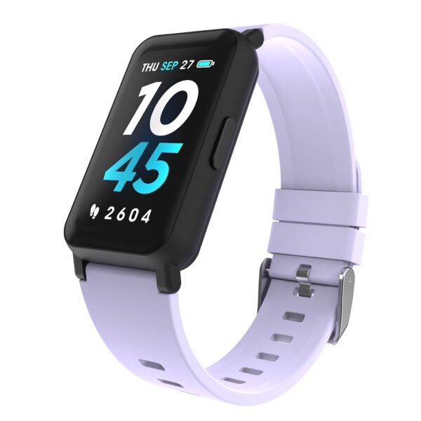 iTech Active 3 Unisex Adult Smartwatch Fitness Tracker, Lilac, Silicone Strap