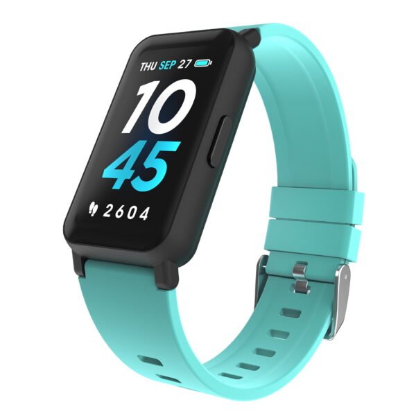 iTech Active 3 Unisex Adult Smartwatch Fitness Tracker, Ocean Green, Silicone Strap