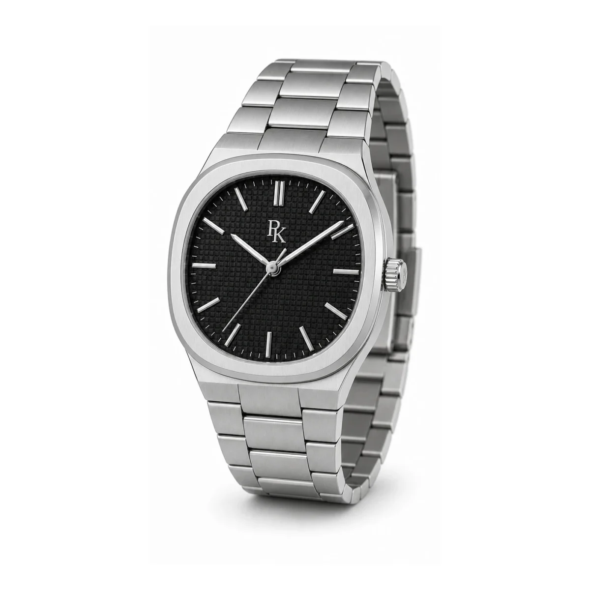 rk-ech-40-blk-stl-strap Royal Kinzy Echelon 40mm Black Integrated Bracelet Watch - Image 5