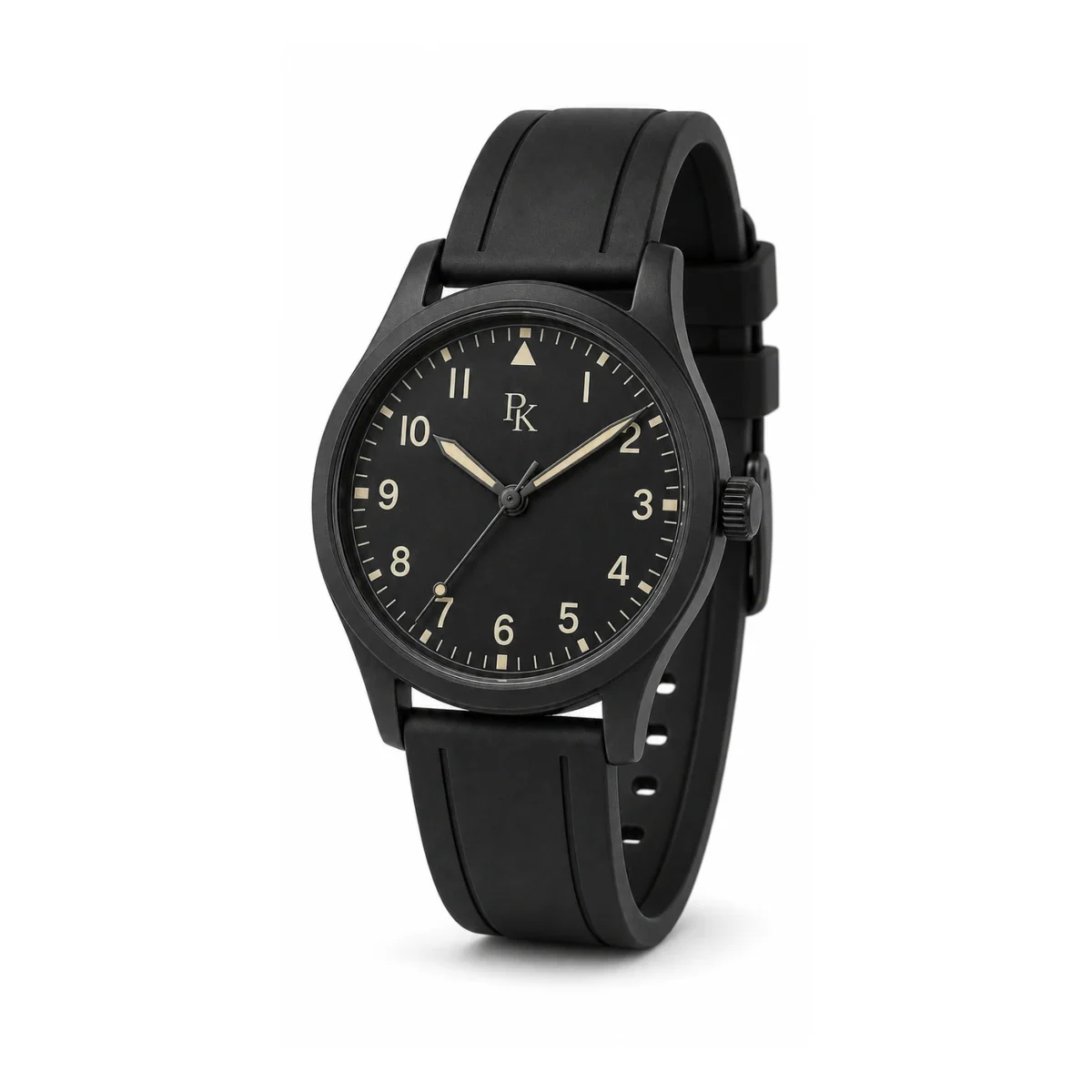 rk-nmd-42-blk-rbr-strap Royal Kinzy Nomad 42mm Black Rubber Field Watch - Image 5