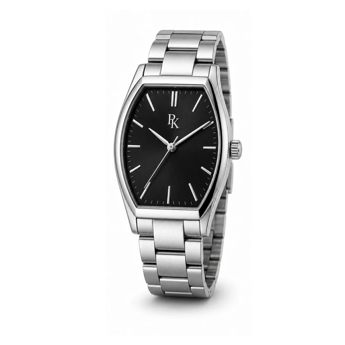 rk-ton-40-blk-stl-angle Royal Kinzy Tonneau 40mm Black Steel Tonneau Watch - Image 3